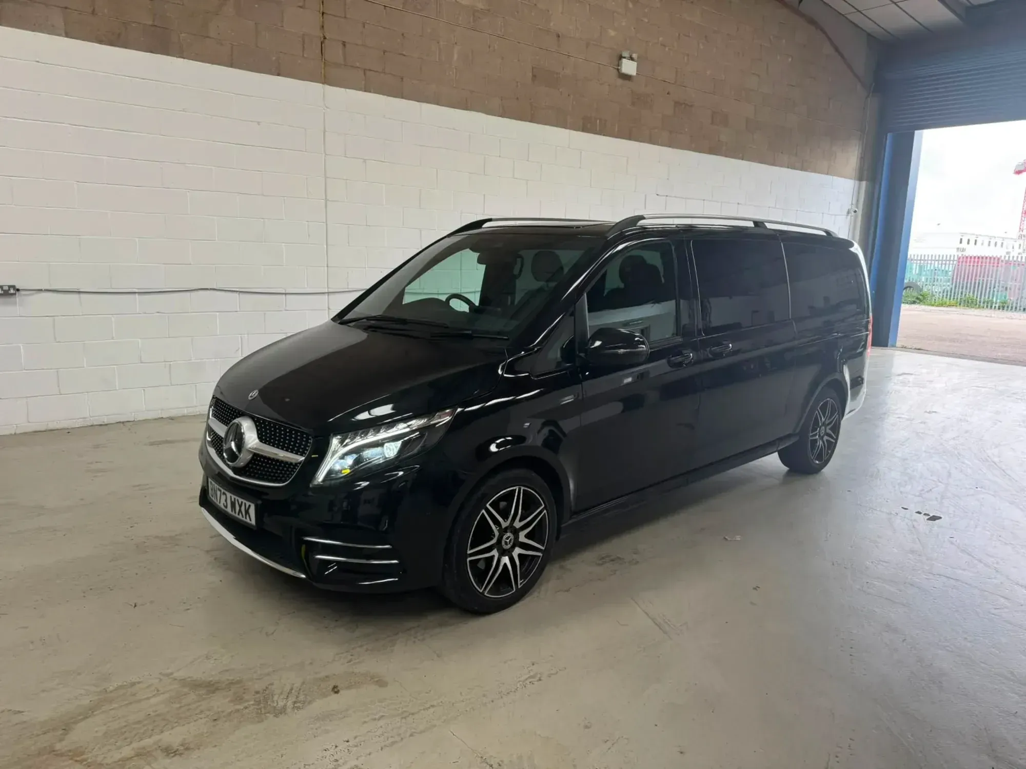 WMC chauffeur vehicle photographed from the front three-quarter view