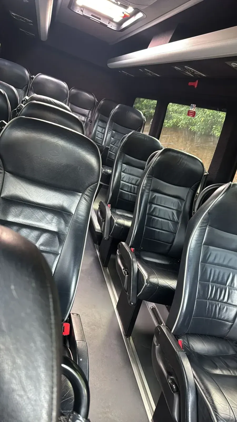 Interior seating view from supplied WMC minibus photography